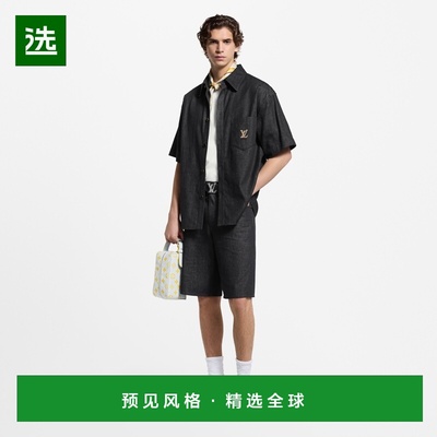 1h可退 欧洲直邮LV路易威登 Footprint系列男士棕色小牛皮logo标