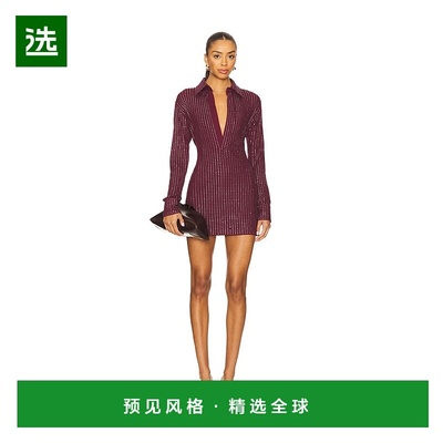 1h可退 香港直邮The Attico 女士 铆钉迷你连衣裙 251WCA00456