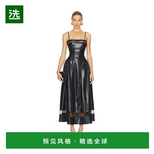 1h可退 香港直邮Weworewhat 女士 蕾丝拼接束腰中长连衣裙 WWD194