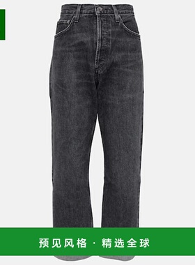 1h可退 香港直邮AGOLDE 女士 Fran 中腰直筒牛仔裤 black黑色 舒