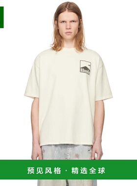 1h可退 香港直邮Rhude 男士 灰白色 Chevron T 恤 RHPS25TT02012