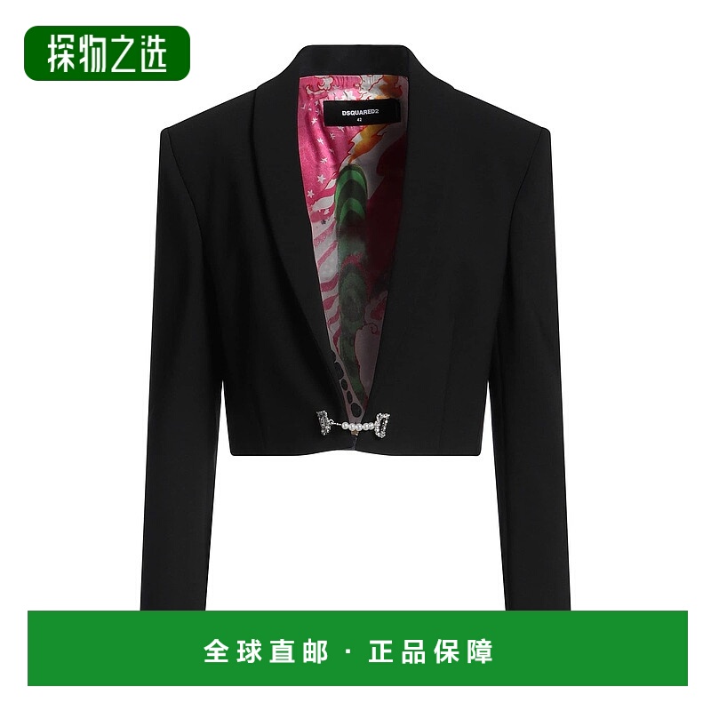 香港直邮Dsquared2 二次方 女士 西装外套 black黑色 舒适时尚