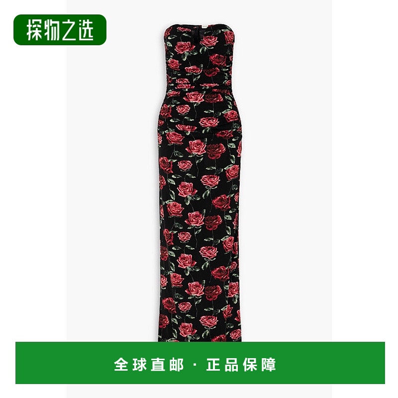香港直邮magda butrym 女士 褶皱印花弹性针织抹胸礼服 PF23DRESS