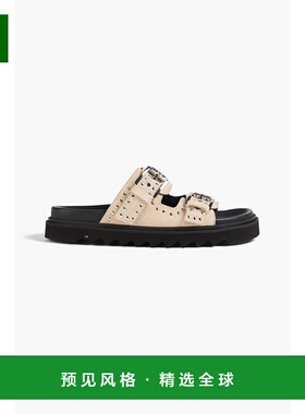 1h可退 香港直邮Iro 女士 铆钉绒面革凉鞋 WP42BOLUMSDBEI66