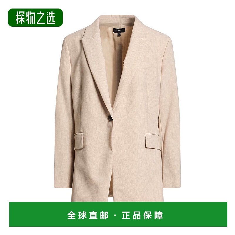 香港直邮THEORY 希尔瑞 女士 西装外套 beige米色 舒适时尚羊毛