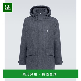 1h可退 香港直邮Zegna 杰尼亚 男士 羊毛羽绒服 grey灰色 舒适时