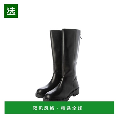 【日本直邮】Vagabond维歌邦女士靴子黑色长筒平底简约时尚日常时