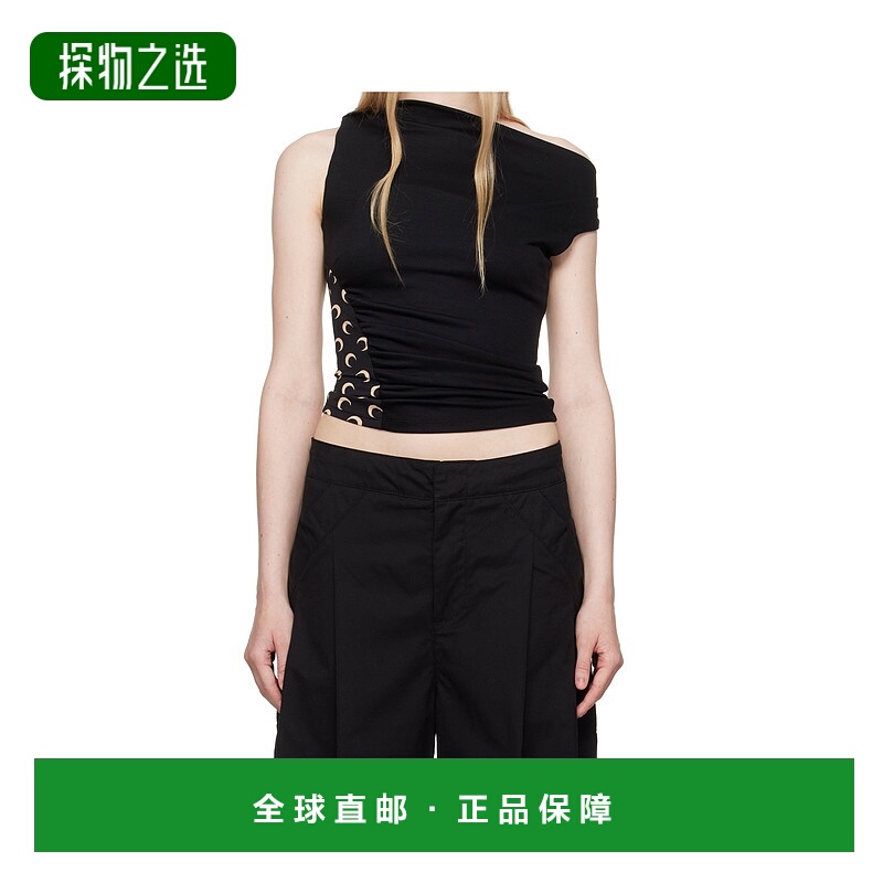 香港直邮Marine Serre 不规则露肩上衣 WTO432ACJER0077