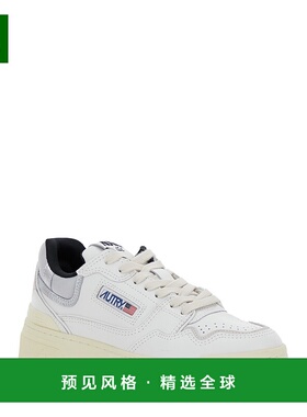 1h可退 香港直邮AUTRY 女士 'CLC' 白色低帮带Logo拼接皮质运动鞋