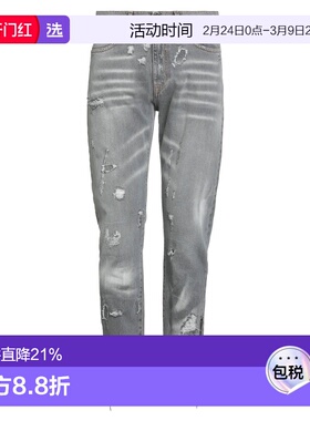 1h可退 香港直邮Iceberg 冰山 男士 牛仔长裤 grey灰色 舒适时尚