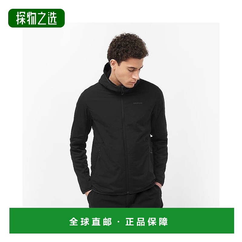 欧洲直邮Salomon萨洛蒙 OUTLINE WARM HYBRID系列男士深黑色聚酯