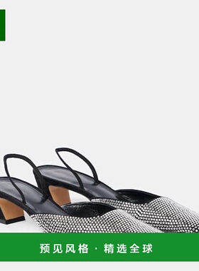 1h可退 香港直邮KHAITE 女士 Roosevelt 精饰皮质露跟浅口鞋牛皮