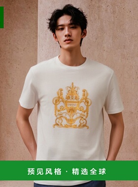 香港直邮Versace 印花宽松T恤 10064301A04137短袖范思哲