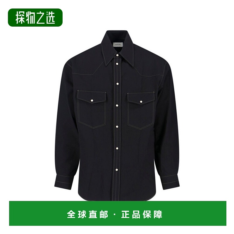香港直邮Lemaire 男士 長袖扣襯衫 SH1193LF1475 black黑色 舒适