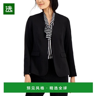 1h可退 【美国直邮】Bar III|女士无领前开襟西装外套，专为梅西