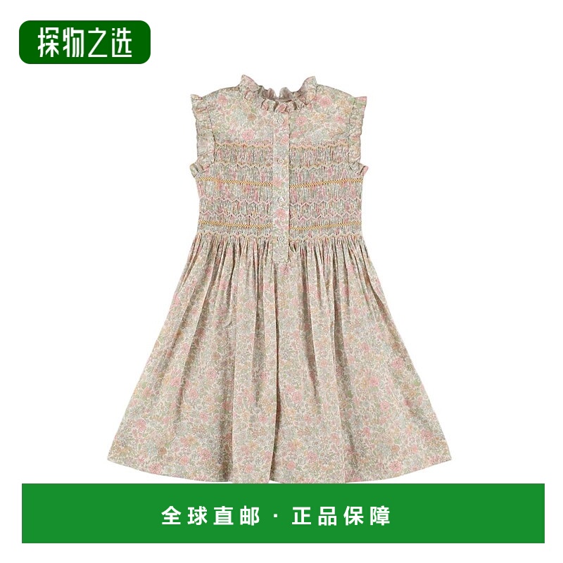 香港直邮Bonpoint 女童 印花棉质无袖连衣裙童装