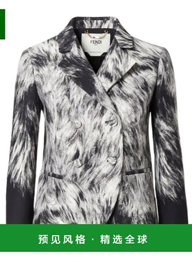 香港直邮Fendi 双排扣短款夹克 FJ7641AVJD羊毛独特