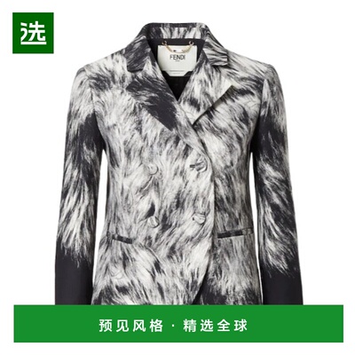 香港直邮Fendi 双排扣短款夹克 FJ7641AVJD羊毛独特
