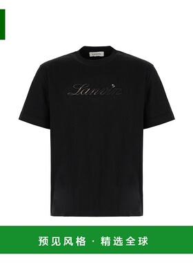 1h可退 香港直邮Lanvin 朗雯 男士 黑色棉质T恤 RMTS0115J171P251