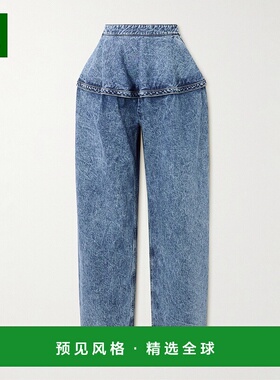 1h可退 香港直邮Alaïa 女士 阔腿牛仔裤 AA9P1162T535A blue蓝色