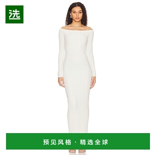 1h可退 香港直邮GOOD AMERICAN 女士 Max 光面罗纹露肩连衣裙 GDS