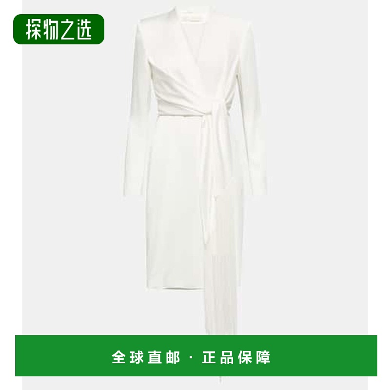 香港直邮MaxMara 麦斯玛拉 女士 Bridal Maura 缎面缠绕式连衣裙