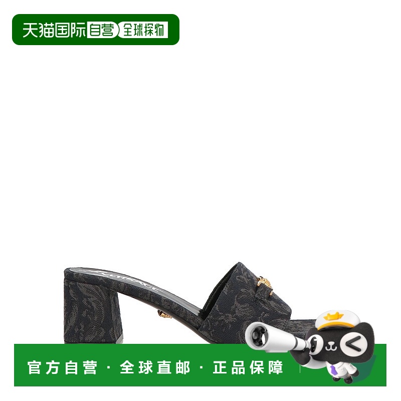 1h可退 香港直邮Versace 范思哲 女士 凉鞋 black黑色 舒适时尚