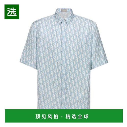 香港直邮Dior logo图案短袖衬衫 193C545A6006迪奥男装