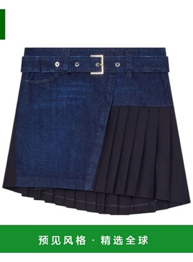 香港直邮DONDUP 女士半身裙 G594DS0345MLQ1DD800 AW2025 蓝色