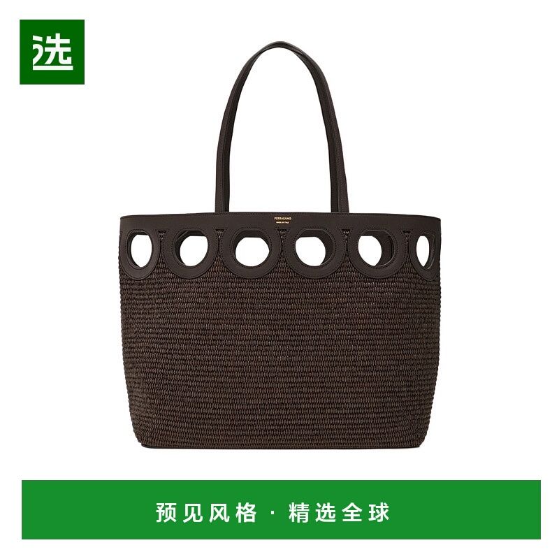 香港直邮Salvatore Ferragamo Gancini 轮廓托特包（大号） 21A10