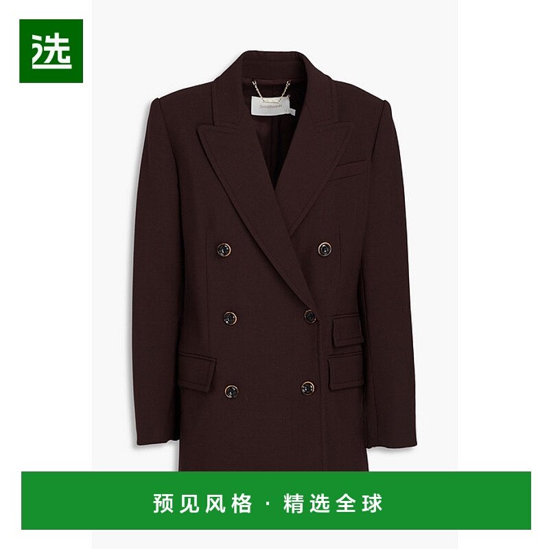 1h可退 香港直邮ZIMMERMANN 女士 双排扣绉纱西装外套 4940JF231C
