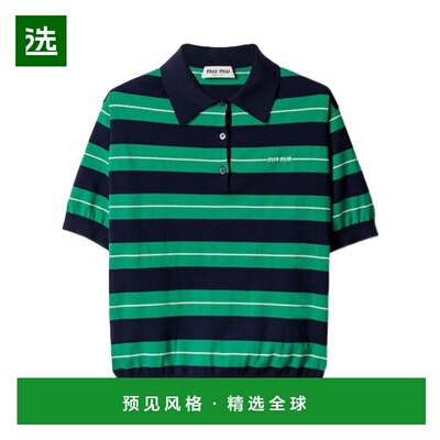 香港直邮Miu Miu 翻领短袖Polo衫 MMLB33SOOO学院风