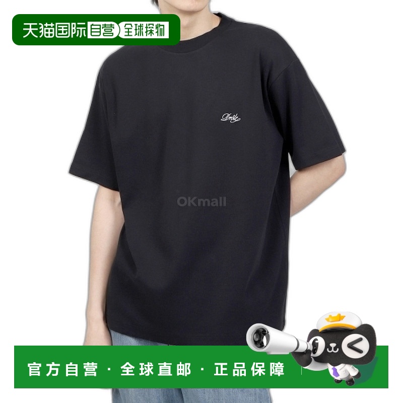 韩国直邮DROLE DE MONSIEUR Drole Elegance 系列 黑色短袖圆领T