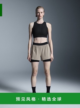 欧洲直邮On昂跑 Race系列女士黑色再生聚酯纤维反光标识竞赛上衣