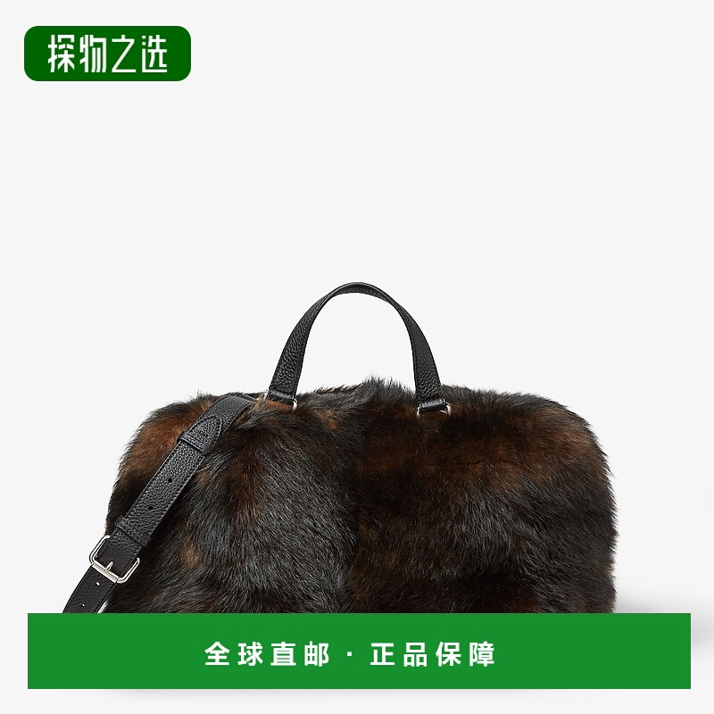 1h可退 欧洲直邮FENDI (2025) Fendi Siesta 中棕色和黑色羊毛包