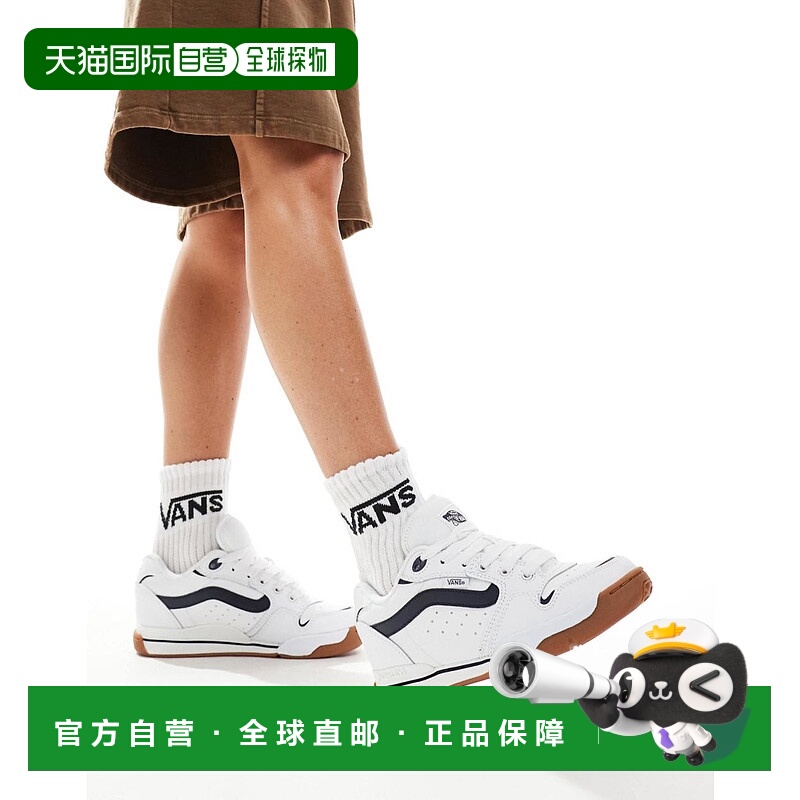 1h可退 香港直邮Vans 范斯 女士 rowley XLT 粗跟海军蓝橡胶鞋底(
