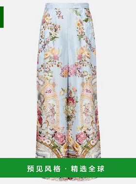 1h可退 香港直邮camilla and marc 女士 Tiled 花朵阔腿裤(Time)