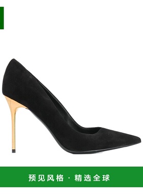 1h可退 香港直邮Balmain 尖头绒面皮高跟鞋 UN1C517LCAM