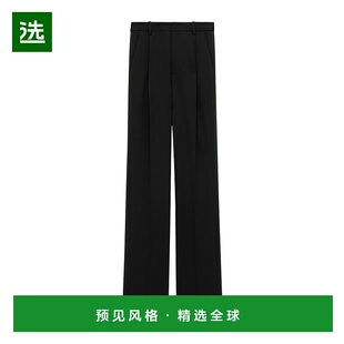 羊毛直筒裤 香港直邮Saint 813972Y7E63新款 腰带环休闲裤 Laurent