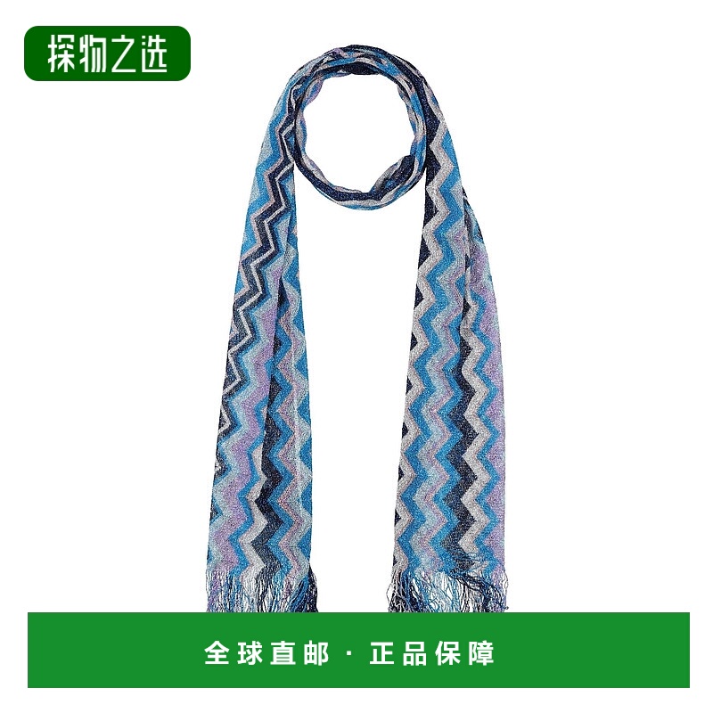 香港直邮MISSONI 米索尼 女士 Foulards 围巾 blue蓝色 舒适时尚