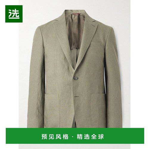 1h可退 香港直邮Canali 康钠丽 男士 亚麻西装外套 AE05539L23275