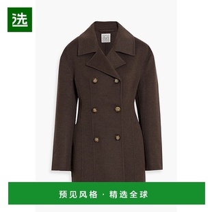 双排扣羊毛毡大衣 女士 234WRTWOU101FB00 香港直邮TOTÊME 1h可退