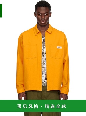 1h可退 香港直邮Marni 玛尼 男士 橙色拉链衬衫 CUMU0297AXUTC310