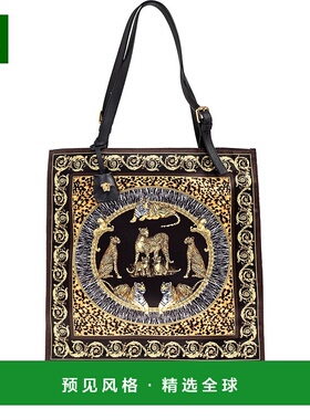 1h可退 香港直邮Versace 范思哲 男士 圖案印花購物袋 10212401A1