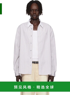 1h可退 香港直邮Acne Studios 艾克妮 男士 灰色纽扣衬衫 CB0114