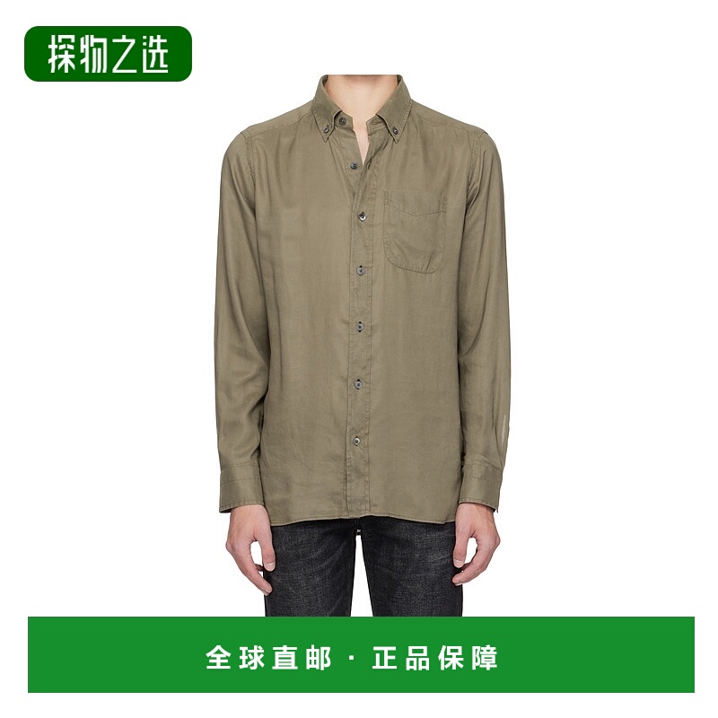 香港直邮Tom Ford Gabardine Slim Fit 衬衫 HSO001FMT058