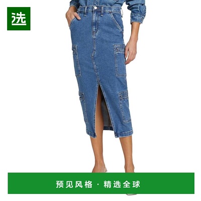 1h可退 【美国直邮】HUDSON女士半身裙中长款牛仔休闲百搭潮流时