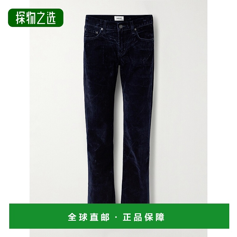 香港直邮AGOLDE 女士 棉混纺天鹅绒直筒裤 A2891884BLUECRUSH