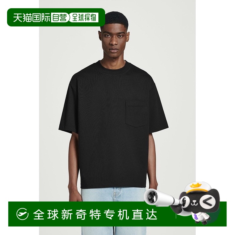 欧洲直邮COS 男士黑色棉质T恤新款