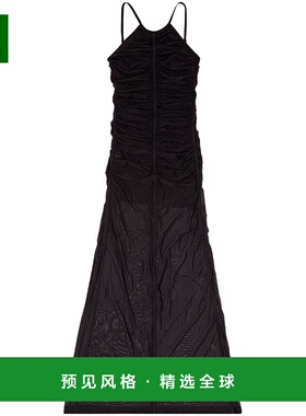1h可退 香港直邮Diesel 迪赛 女士 细肩带超长连衣裙 A161240BMBC